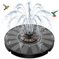 SZMP Solar Fountain 2026 Upgrade, Solar-Powered Bird Bath Fountain with 4 Fixed Rods & 7 Nozzles for Garden, Pond, Pool, and Patio – No Battery Required, Attracts Hummingbirds & Wildlife - color: Coffee