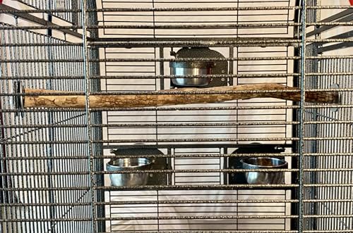 Polly's Full Length Hardwood Cage Perch for Parakeets, Cockatiels, Cockatoos, Macaws, and Other Birds (30") - size: 30"