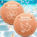 OICEME Bird Bath Purification Disk Pure Copper Outside Winter Solar Power Birdbath Humming Bee Water Fountain Window Feeder Stand Nectar Food Pole House Hanging Birdhouse Flower Bird Accessories - color: Copper 2PCS Flower＆Birds