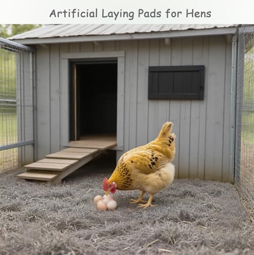 PINVNBY 4 Pcs Washable Chicken Pads for Nesting Box,Artificial Grass Mat for Chicken Coop Laying Hen Nest Bedding Fake Grass Synthetic Turf Mats for Pet Garden Lawn Indoor Outdoor(Gray) - size: 【Grey|4 PCS】