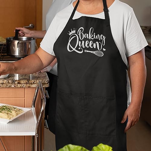 SANDJEST Funny Mens Aprons with Pockets for BBQ Grilling Cooking Grandpa Husband Apron for Birthday Christmas Father's Day - color: Baking