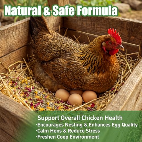 42oz Bulk Chicken Nesting Herbs, Natural Blend for Coop Nest Boxes | Pure aromatic nesting herbs freshen coops, attract hens to nest boxes, reduce floor eggs; calming scent eases stress