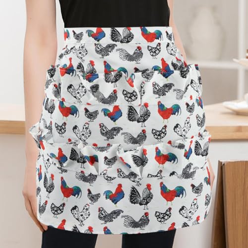 Egg Collecting Apron for Eggs, Egg Apron with 12 Deep Pockets, Gathering Holding Farmhouse Fresh Eggs for Chicken Hen Duck Goose, Housewife Farmhouse Kitchen Restaurant Parent-Child Activities