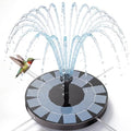 AISITIN 2.5W Solar Bird Bath Fountain Pump, with 6 Nozzles & 4 Fixer | 6.7" Solar Fountain Pump, solar pump for fountain for Garden, Ponds, Pool, Fish Tank, Outdoor and Aquarium