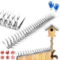 Bird Spikes 65 FT Anti Climb Spikes Stainless Steel Bird Squirrel Deterrent | Acts as squirrel baffles for bird feeders, stops squirrels stealing bird food - size: 65 FT