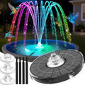 4000mAh Solar Fountain,2026 Solar Bird Bath Fountain Pump,3 Spray Solar Powered Water Fountain with Lights,Floating Birdbath Fountain,DIY Water Bird Bath Fountain for Outdoor,Garden,Pond-Black
