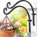 Lifyzoon Hanging Plant Brackets Outdoor: 12 Inch 50 lbs Bird Feeder Hook | Set of 2 Solid Iron Hooks Holds 50 Lbs, for Bird Feeders Flower Baskets Lanterns, Complete Hardware, Indoor Outdoor - size: 2B-12“2PCs