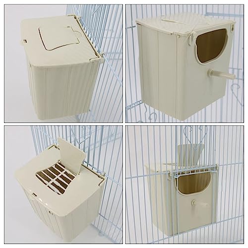 Alipis Bird Breeding Box 3-Pack Hanging Plastic Nesting Box for Parakeets Finches Indoor Outdoor Garden Bird Nesting House