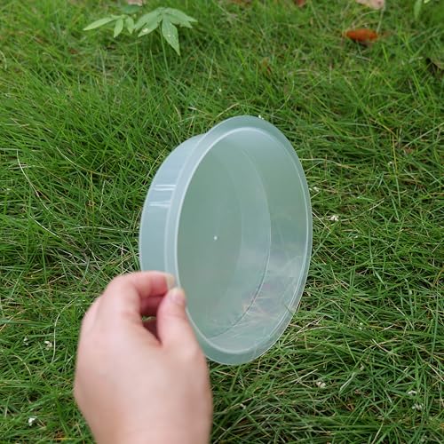 2pcs Plastic Round Bird Feeders Bowls, Wild Birds Seed Feeder Tray Bird Bath Water Bowls Accessories for Feeding Station Tray Perfect for attracting Birds - color: Water Bowl*2