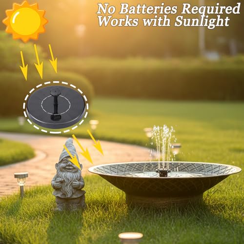 Solar Bird Bath for Outdoors, Metal Solar Bird Bath Fountain, 12.6" Bird Bath Bowl, Bird Water Fountain for Garden Patio Lawn Decor, Gold - color: Gold
