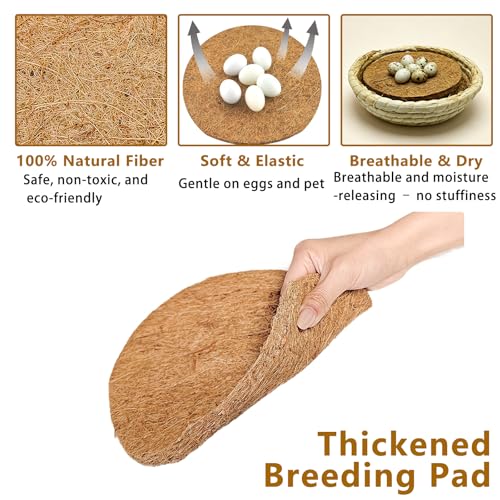 18PCS Pigeon Nest Pads Coconut Fiber Bird Nesting Material for Chicken - size: 18 Pcs