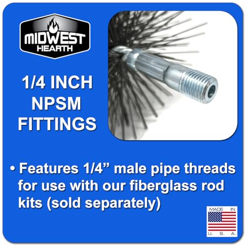 Midwest Hearth Wire Chimney Cleaning Brush (7-Inch Round) Made in USA - size: 7-Inch Round