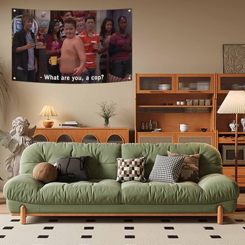 Funny Gibby Flag 3X5 Feet What Are You A Cop Banner College Dorm | With 4 Brass Grommets,Man Cave ,Frat Wall Outdoor Decor - color: G5