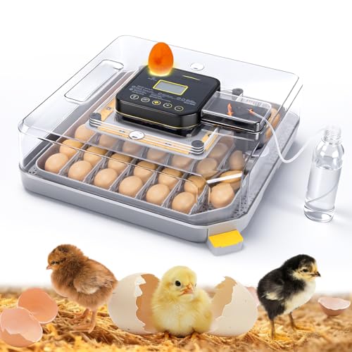 48 Incubators for Hatching Eggs, Egg Incubator with Automatic Egg Turning and Humidity Control, Temp Control, Egg Candler, Auto Water Refilling, Incubator for Chicken Eggs, Duck and Quail Eggs | Egg Candler, Egg Incubator for Chicken, Duck & Quail, Easy t