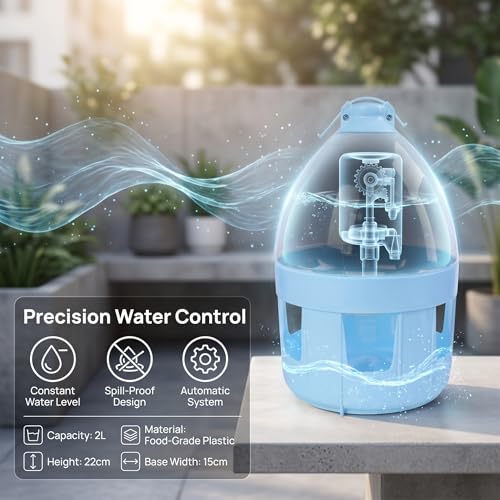 Automatic Pigeon Water Feeder, 8L Large Capacity Bird Waterer with Hanging Hook, for Pigeons Quail Parakeets and Poultry - color: 8L