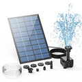 AISITIN 2.5W DIY Solar Fountain Pump with 6 Nozzles & 4ft Flexible Hose | Solar Water Pump for Bird Baths, Garden Ponds, Fish Tanks, and Patio Water Features – Quick Setup - size: 2.5W (1 Pack)