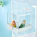 Hanging Bird Bath for Cage, 3 in 1 Multifunction Bird Bath/Bowl/House, Bird Cage Accessories Suitable for Small to Medium Birds Parakeet, African Grey, Conure, Cockatiel(6.8X6.8X6.8 inch Turquoise) - color: Turquoise