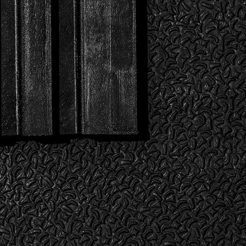 MSI Horse Stall Mat 42in. x 72in. Black Rubber Flooring Mat Tile Trim