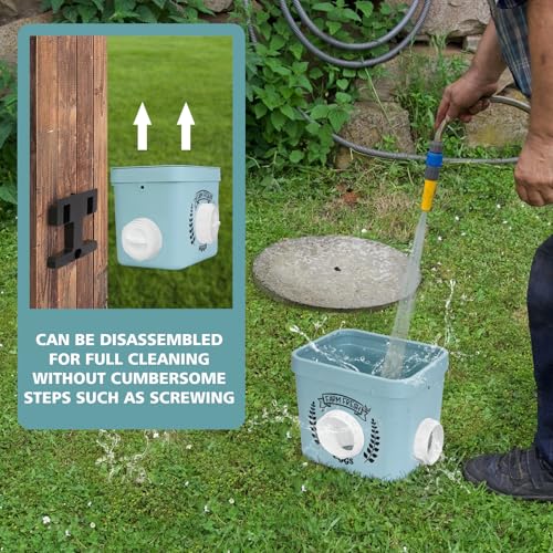 ‎Tgeyd Chicken Feeder and Chicken Waterer Set - Hanging Automatic Chicken Feeder No Waste - Chicken Coop Accessories - Poultry Waterer with 2 Gallon/10 Pounds