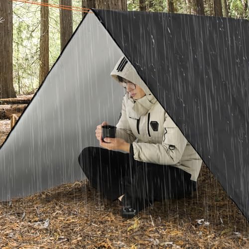 6 Pack Heavy Duty Reflective Survival Space Blankets, Multipurpose Emergency Thermal Blanket for All Weather, Black - color: Black 83''x59'',6 Packs