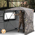 VEVORHunting Blind, 270° See Through Ground Blind, 4-5 Person Pop Up Deer Blind for Hunting with Carrying Bag, Portable Resilient Hunting Tent, One-Way See-Through Mesh for Turkey and Deer Hunting