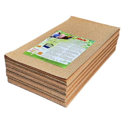 S&X Bird Cage Liners 17 x 11in, 120-Pack, Disposable Gravel Paper Sheets | Thick, flat gravel paper eases cage cleanup – gritty surface helps trim claws & beaks – pre-cut to fit common cage trays - size: 17" x 11" - 120PCS