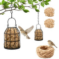 AKAZA 2 Pcs Refillable Bird Nesting Material Holders Outdoor Hanging Cage | Bird Nest Material Holder; Refillable Steel Cage; Outdoor Hanging Station; Hummingbird Supply; Garden Bird Decor