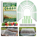 Garden Mesh Netting Kit, 10x30FT White Ultra Fine Netting & 8FT Fiberglass Garden Hoops with Support Bases, Garden Netting with Frame for Raised Beds, Garden Hoops & Netting, Row Cover, Plant Barrier - color: White