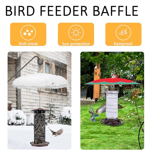 Metal 13" Bird Feeder Baffle for Outdoor Handing Rain Guard for Hummingbird Feeder and House ((1pack)) - color: (1pack)