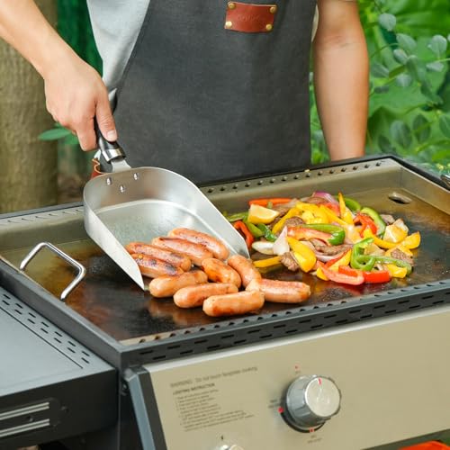 onlyfire 7" Heavy Duty Stainless Steel Griddle Spatula Food Mover | Grill Scoop Smash Burger Food Shovel for Stiring Fry, Cooking and Moving Food - size: 7"