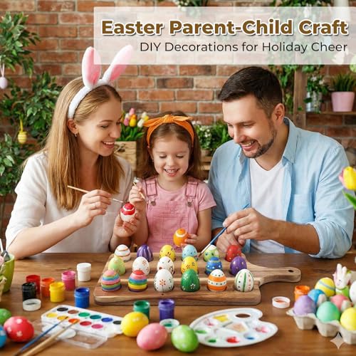 Wooden Deviled Egg Platter, Reversible 18-Hole Charcuterie Board Tray | Charcuterie serving board, food safe egg holder, perfect for kitchen countertop, parties, holiday gatherings, holds 18 eggs. - size: 18 holes
