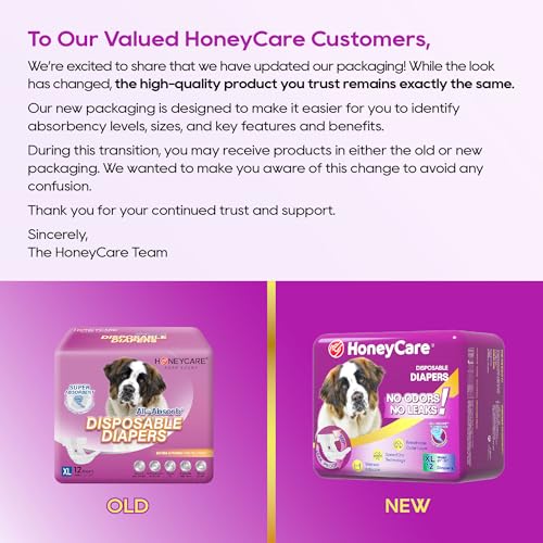 HONEY CARE All-Absorb Disposable Dog Diapers, X-Large - size: X-Large (Pack of 1)
