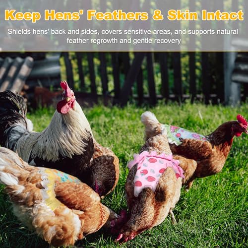 M METERXITY 2-Pack Chicken Saddle for Hens, 9 Inch Oxford Cloth Chicken Apron Hens Back Protector for Protecting Bird Back and Side Feathers, Poultry Saver [Mixing 2 Styles K]