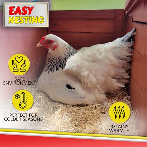 My Favorite Chicken Nesting Box Pads for Chickens - Accessories for Hens, Chicken Coops and Laying Eggs - Square Liners Fit in Your Coop - Natural Fiber Material Bedding Mats - style: Regular (No Herbs)