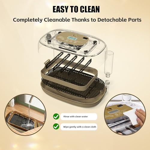 Syluris Incubators for Hatching Eggs, 24 Egg Incubator with Automatic Egg Turning and Humidity Control, Egg Candler, 360° Viewing, Chicken Incubators for Hatching Eggs, Quail Eggs, Duck Eggs Poultry