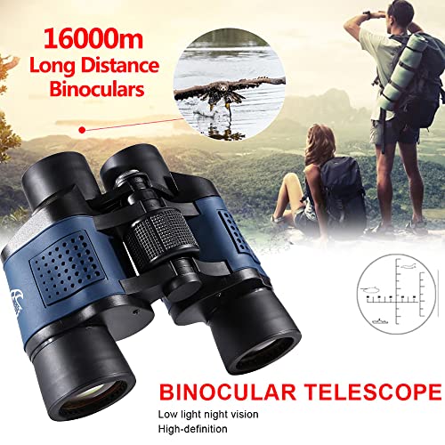 60X60 Binoculars for Adults with Low Light Night Vision, Professional Waterproof High Power Optical Telescope for Stargazing Bird Watching Concerts Football Sightseeing Hunting