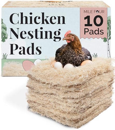 Chicken Nesting Pads (10 Pack) USA Grown, 100% Biodegradable, Sustainably Harvested, Aspen Excelsior Pads, 13"x13", Chicken Nesting Box Pads - size: 10 Pack