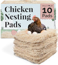 Chicken Nesting Pads (10 Pack) USA Grown, 100% Biodegradable, Sustainably Harvested, Aspen Excelsior Pads, 13"x13", Chicken Nesting Box Pads - size: 10 Pack