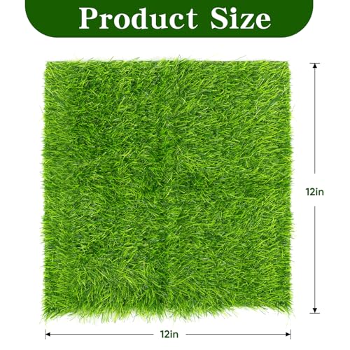 Chicken Nesting Pads Set 12×12"-Washable Artificial Grass Nesting Pads-for Chicken Coopsfor Chicken Coop and Pet Garden Lawn Indoor Outdoor (10 Pack)