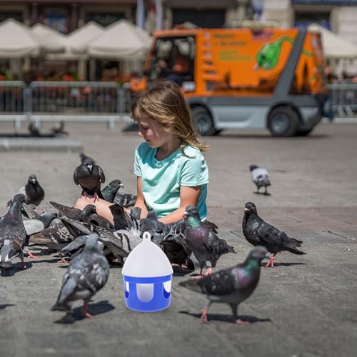 Angoily Pigeon Water Feeder 6.3 Inch Detachable Bird Water Dispenser for Pigeons Quail and Small Birds Easy Clean Outdoor Bird Feeder Accessories