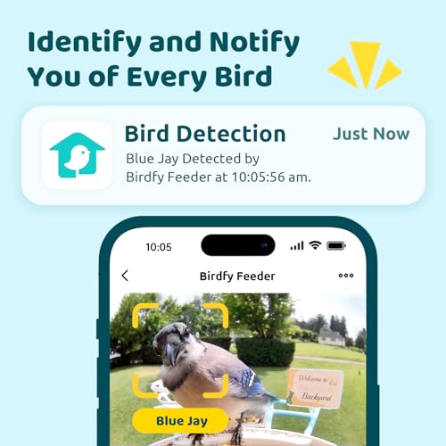 NETVUE Birdfy® Hummee Smart Hummingbird Feeder with Camera, Auto Capture Bird Videos & Birdwatching Up-Close, 2 in 1 Feeders Attract More Hummingbirds, Ideal Present for Bird Lover - color: Blue, style: Hummee
