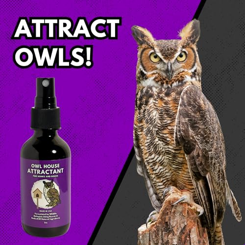 Owl Attractant - Bait Lure for Owl Houses and Boxes - 2oz Spray Bottle - Research-Backed All Natural Pheromone and Scent Mimicking Formula Blend - Made in the USA