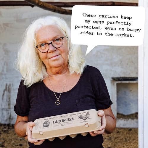 Hatortempt 24pc Egg Cartons Cheap Bulk 12 Count, Reusable Dozen Egg Crates | Sturdy Cardboard Paper Pulp - S-XL Chicken & Duck Egg Cartons - Rustic Custom Design - Empty Egg Containers for Fresh Eggs - size: 24-Pack