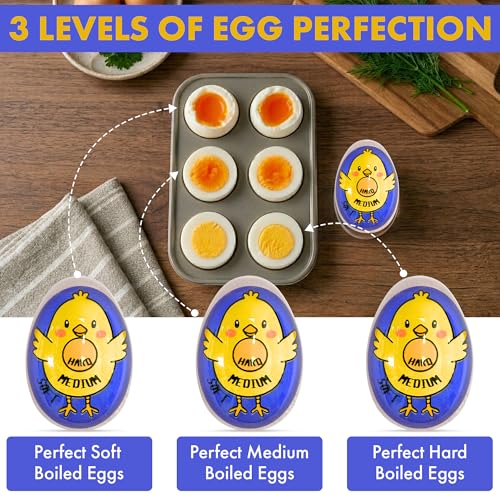 Iconikal 2-Pack Chick Egg Timer Color Changing Soft Medium Hard - color: Blue Chick