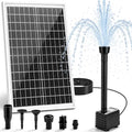20W Solar Fountain Pump with Ground Stake, 16.4FT Cable for Garden | Upgraded DIY Solar Powered Water Fountain with 3 Adjustable Nozzles for Bird Bath, Pond & Outdoor Water Features - color: 20w Solar Fountain