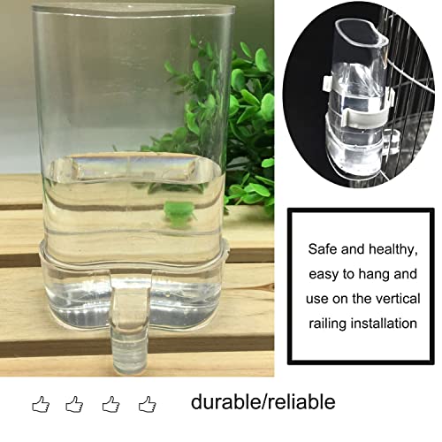 Automatic Bird Waterer Feeder,Parakeet Feeder,2PCS Bird Cage Feeders and Waterers,Parakeet Waterer Cockatiel Cage Accessories