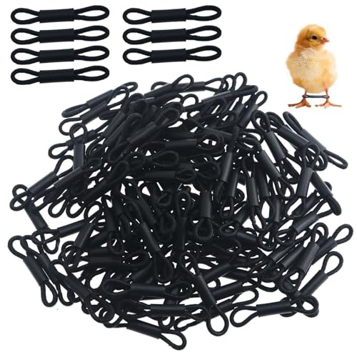 QAZXCDEW-120pcs Baby Chick Leg Bands Adjustable Chicken Hobble Braces Chicken Leg Bands for Spraddle Leg Repair of 1 to 3 Days Newly Hatched Poultry Band of Chic