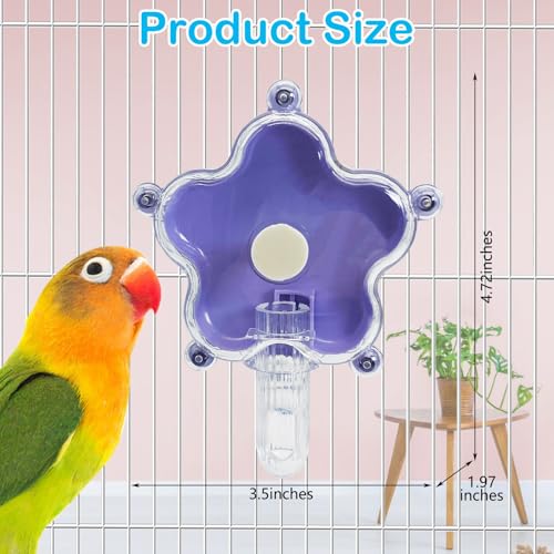 BNOSDM Bird Foraging Toys Cockatiel Foraging Wheel Parrot Cage Spinning Toys Parakeet Enrichment Puzzle Feeder Toy for Budgies Lovebirds Canaries (Purple) - color: Purple