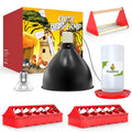 All-in-One Chick Brooder Kit with 75W Adjustable Heat Lamp, Spill-Proof Feeder & Waterer, and Rust-Proof Perch Stand for 5–15 Chicks - color: Red 2