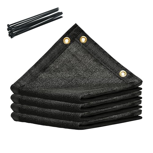 Royal Shade 4' x 5' Black 90% Shade Cloth Dog Kennel Shade Mesh Tarp Sunblock with Grommets for Dog Kennel Cover, Fence Privacy Screen, Greenhouse, Chicken Coop & Pet Playpen (We Make Custom Size) - color: Black, size: 0 4' X 0 5'